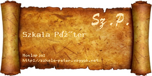 Szkala Péter névjegykártya